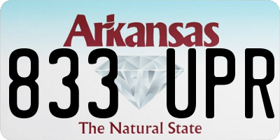 AR license plate 833UPR