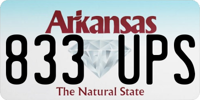 AR license plate 833UPS