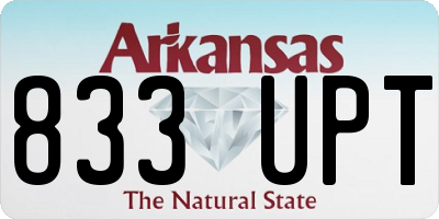 AR license plate 833UPT