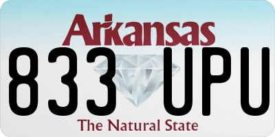 AR license plate 833UPU