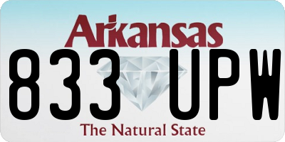 AR license plate 833UPW