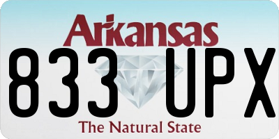 AR license plate 833UPX