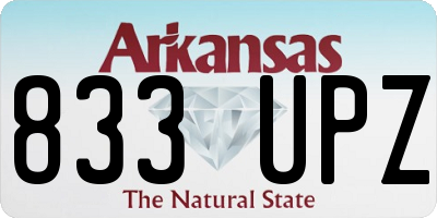 AR license plate 833UPZ
