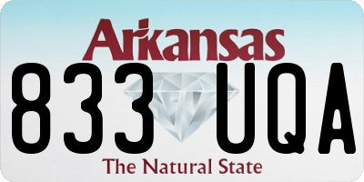 AR license plate 833UQA