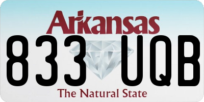 AR license plate 833UQB