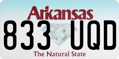 AR license plate 833UQD
