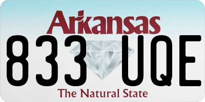AR license plate 833UQE