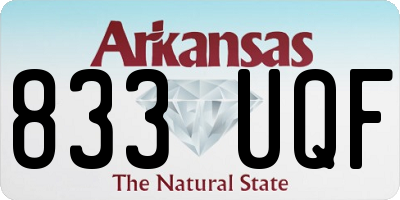 AR license plate 833UQF