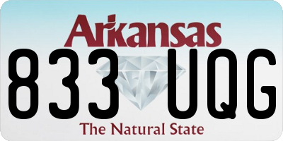 AR license plate 833UQG