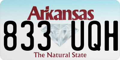 AR license plate 833UQH