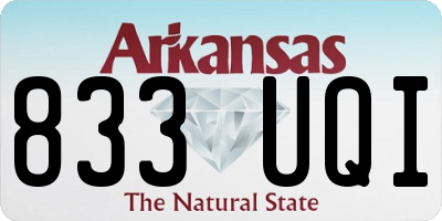 AR license plate 833UQI