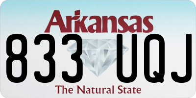 AR license plate 833UQJ