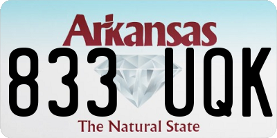 AR license plate 833UQK