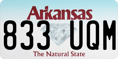 AR license plate 833UQM