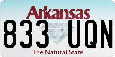 AR license plate 833UQN