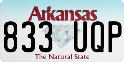 AR license plate 833UQP