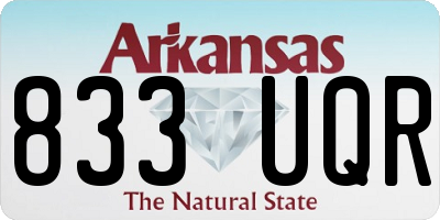 AR license plate 833UQR