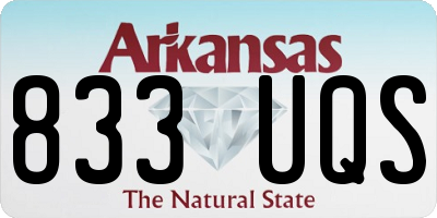 AR license plate 833UQS