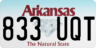AR license plate 833UQT