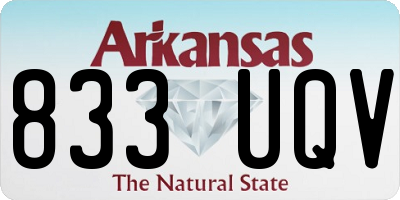 AR license plate 833UQV