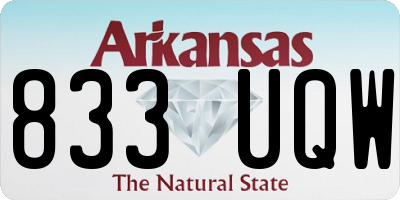 AR license plate 833UQW