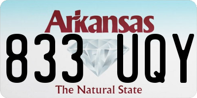 AR license plate 833UQY