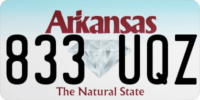 AR license plate 833UQZ