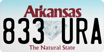 AR license plate 833URA