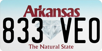 AR license plate 833VEO