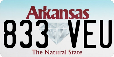 AR license plate 833VEU
