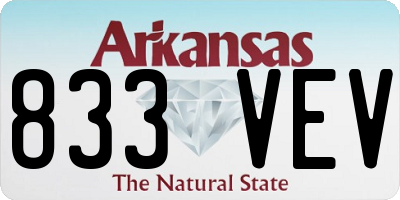 AR license plate 833VEV