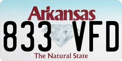 AR license plate 833VFD