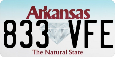AR license plate 833VFE