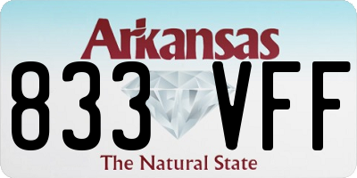 AR license plate 833VFF