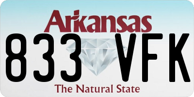 AR license plate 833VFK