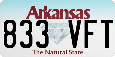 AR license plate 833VFT