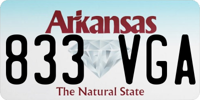 AR license plate 833VGA
