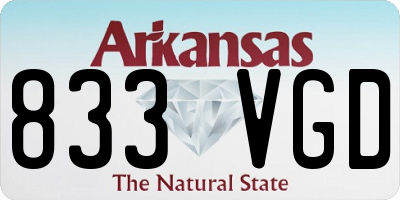 AR license plate 833VGD