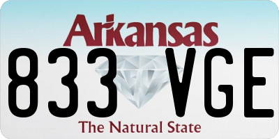 AR license plate 833VGE