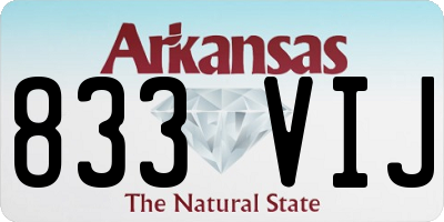 AR license plate 833VIJ