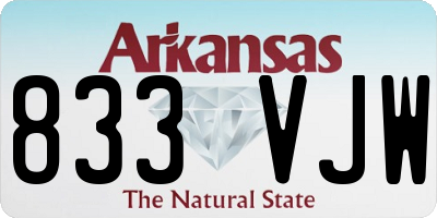 AR license plate 833VJW