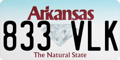 AR license plate 833VLK