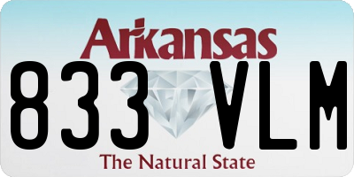 AR license plate 833VLM