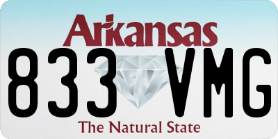 AR license plate 833VMG