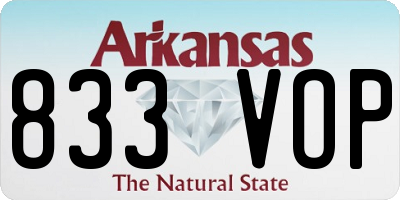 AR license plate 833VOP