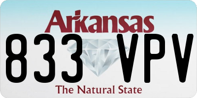 AR license plate 833VPV