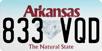 AR license plate 833VQD