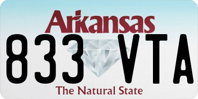 AR license plate 833VTA