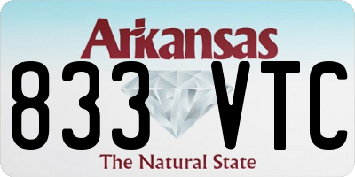 AR license plate 833VTC