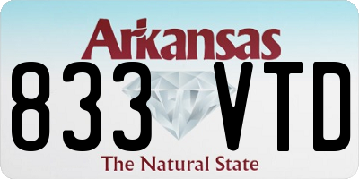 AR license plate 833VTD